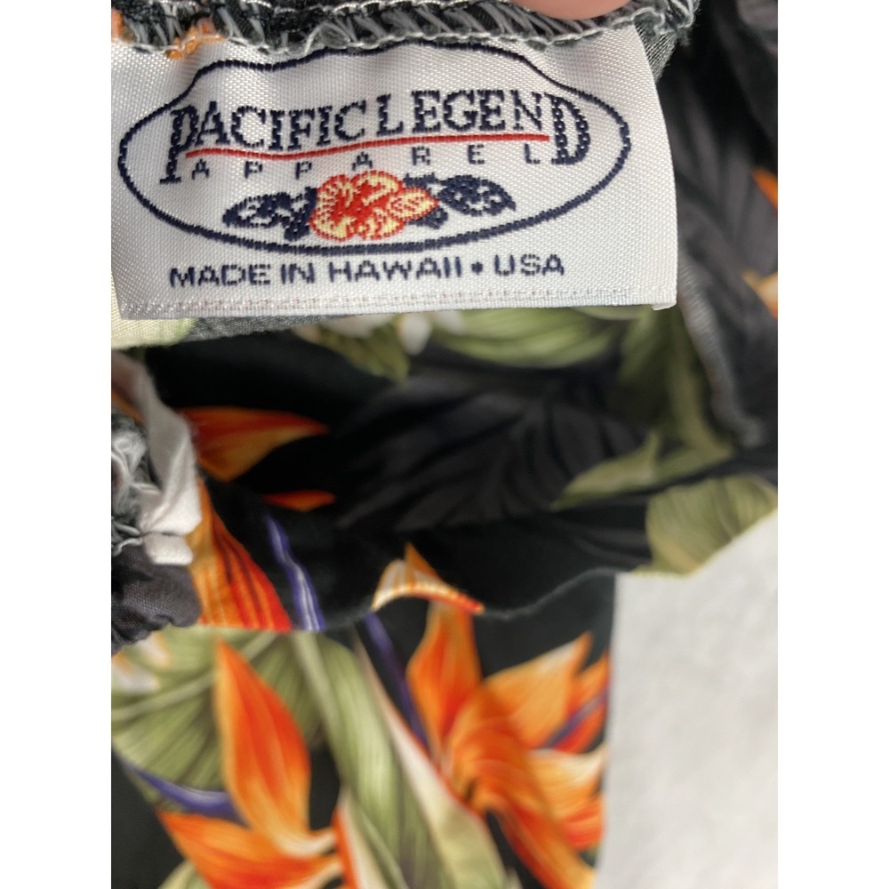 2/$30 Pacific Legend Hawaiian Midi Sun Dress S Tropical Asymmetrical Vintage Y2K - Picture 8 of 11